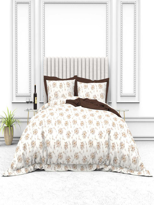Tuscan Summer 100% Cotton King Size Bedsheet with 2 Pillow Covers -1